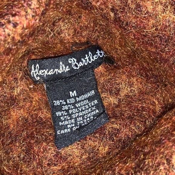 Alexandre Bartlett --Mohair Wool Blend Copper Colored Turtle Neck Sweater Size M - Picture 9 of 10